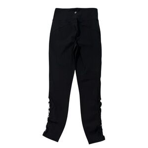 Lululemon leggings Lace up mesh ankle detail Black 6 Womens Stretch Athletic